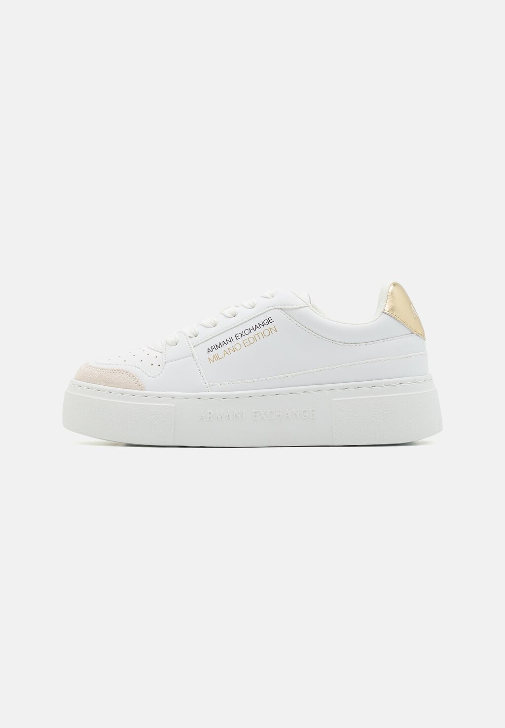 

Низкие кеды Armani Exchange, белый/золотой
