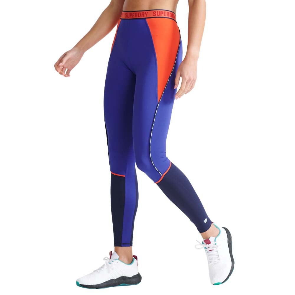 

Тайтсы Superdry Train Branded Elastic, синий