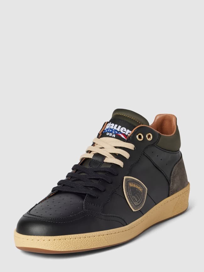 

Кожаные кроссовки с нашивкой-логотипом модели "MURRAY" Blauer USA, черный