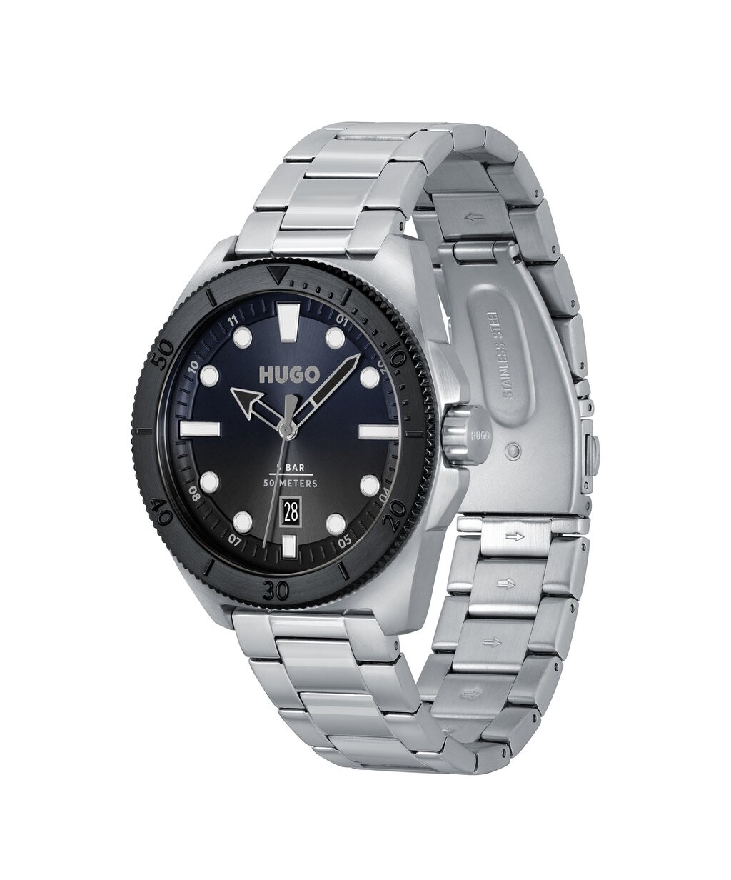 

Хронограф Visit HUGO, цвет silver/blue/black