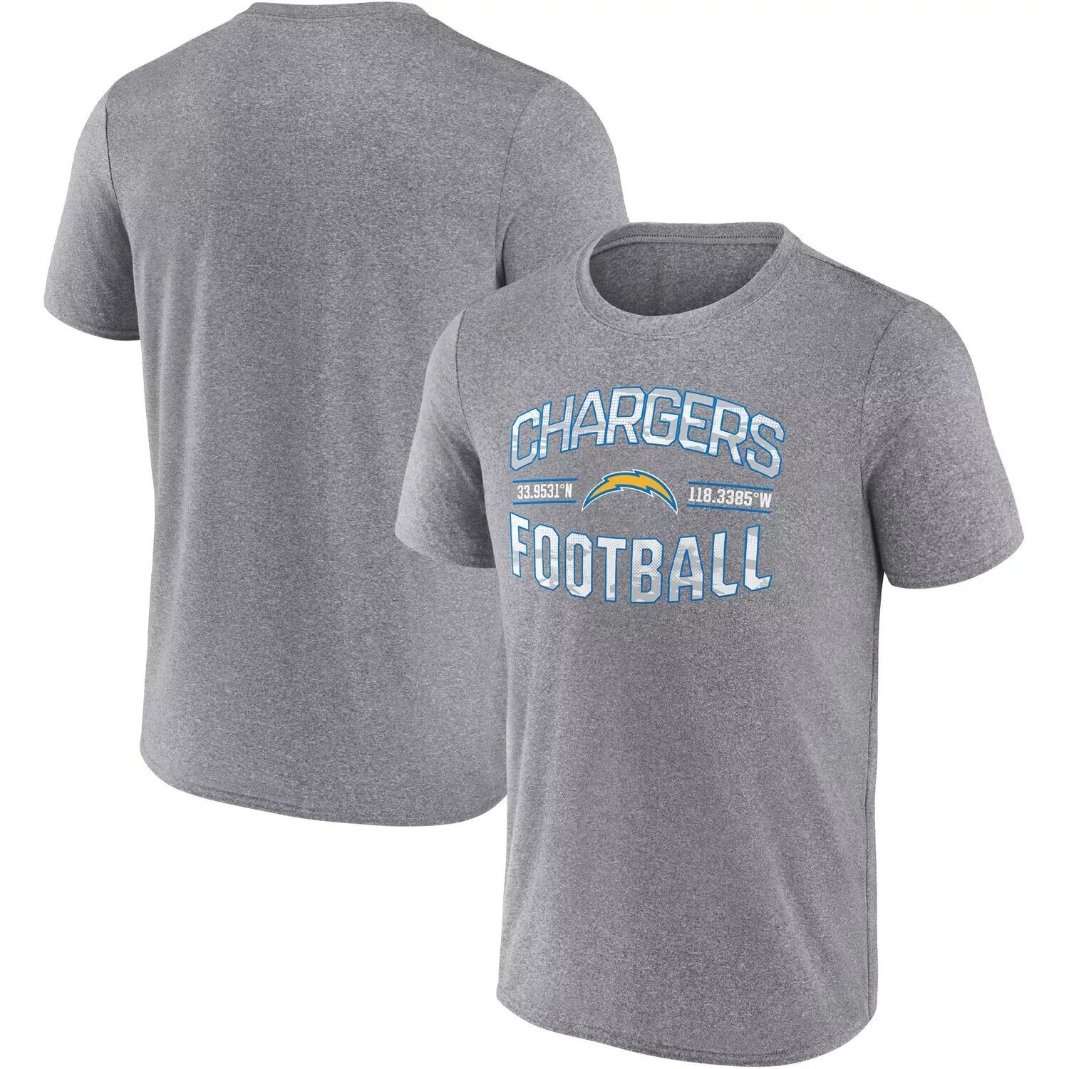 

Мужская серая футболка с логотипом Los Angeles Chargers Want To Play Fanatics