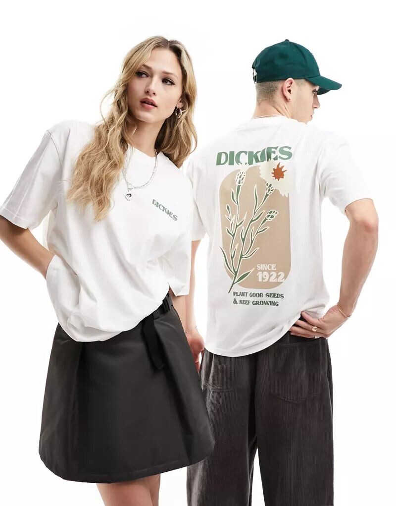 

Белая футболка с принтом на спине Dickies Herndon