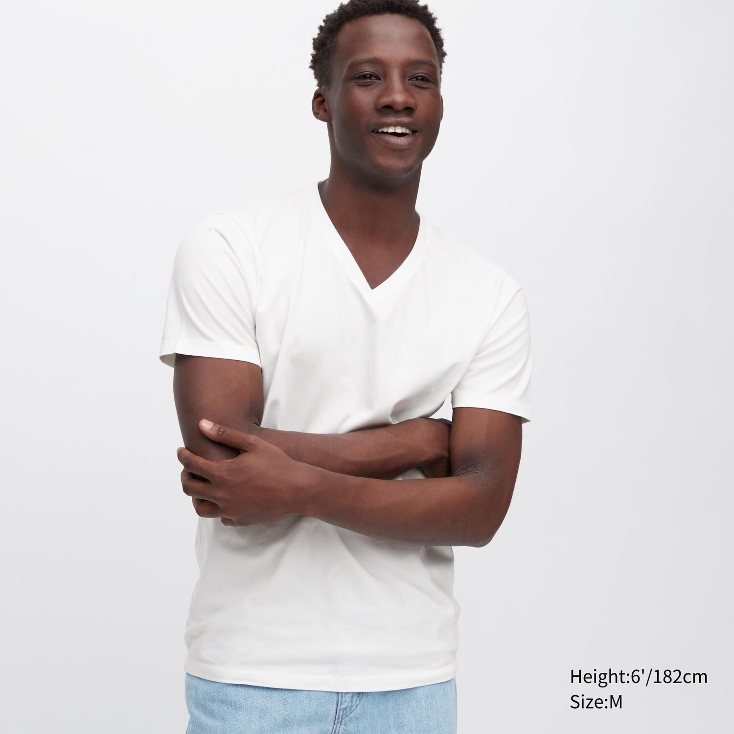 

Футболка мужская Uniqlo Supima с V-образным вырезом, белый
