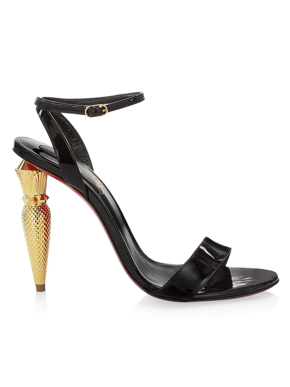 

Сандалии Lipqueen 120 из лакированной кожи с ремешком на щиколотке Christian Louboutin, черный
