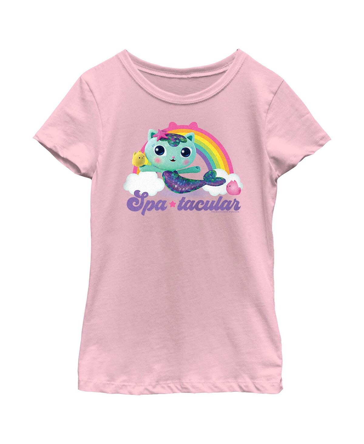 

Girl's DreamWorks: детская футболка Gabby's Dollhouse Spa-Tacular MerCat NBC Universal