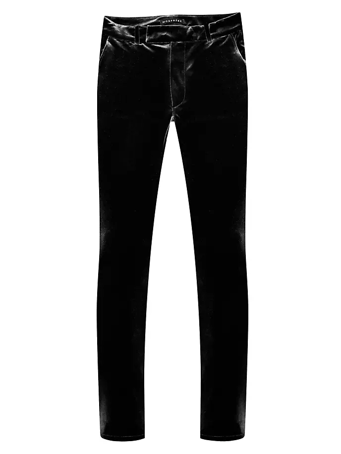 Бархатные брюки без каблука Monfrère, цвет velvet noir