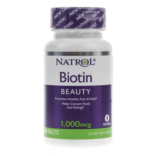 Natrol, Биотин, 1000 мкг, 100 таблеток, фиолетовый