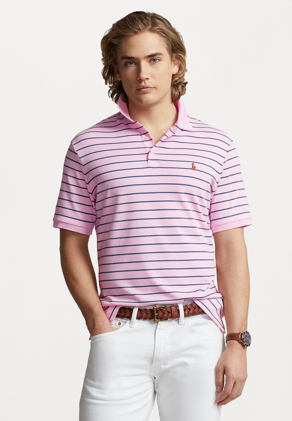

Поло Short Sleeve Polo Ralph Lauren, цвет carmel pink/light navy
