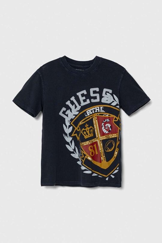 

Хлопковая футболка для детей Guess, темно-синий
