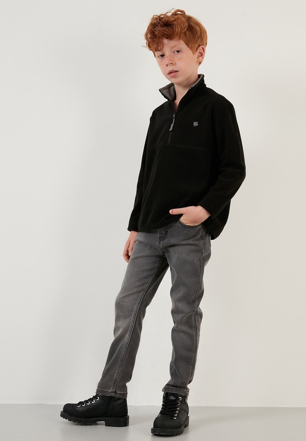 

Флисовый пуловер REGULAR FIT LELA, цвет black