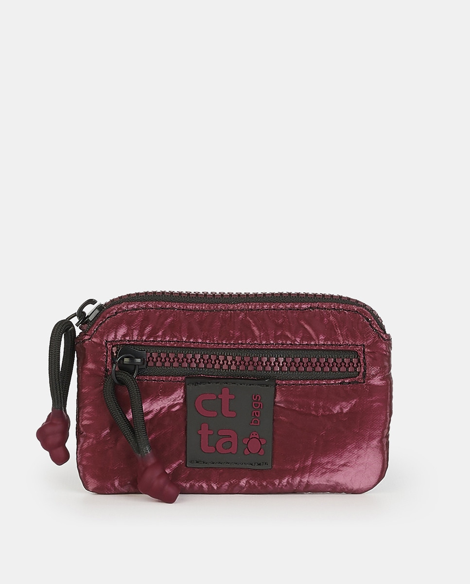 цена Бордовый металлический кошелек с передним карманом Caminatta, бордо