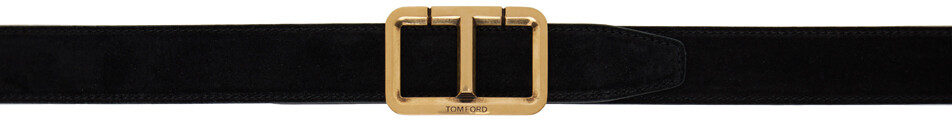 

Черный ремень с рифлением Tom Ford, цвет Black