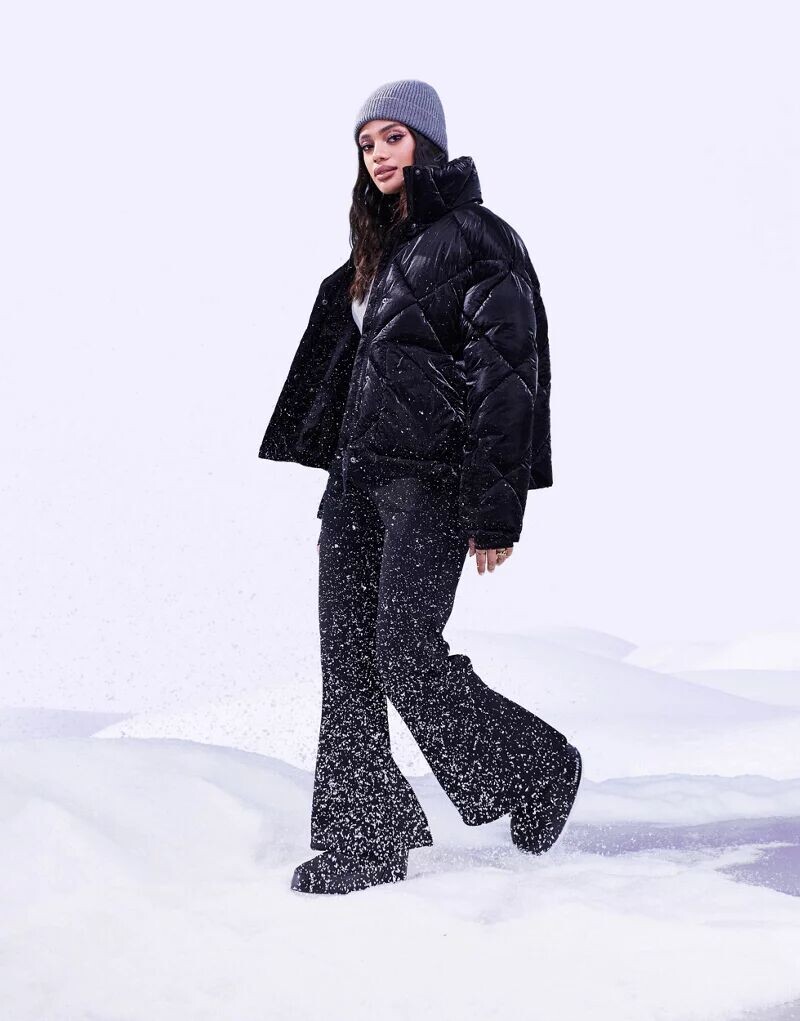 

Ультраяркий лыжный пуховик из рипстопа ASOS