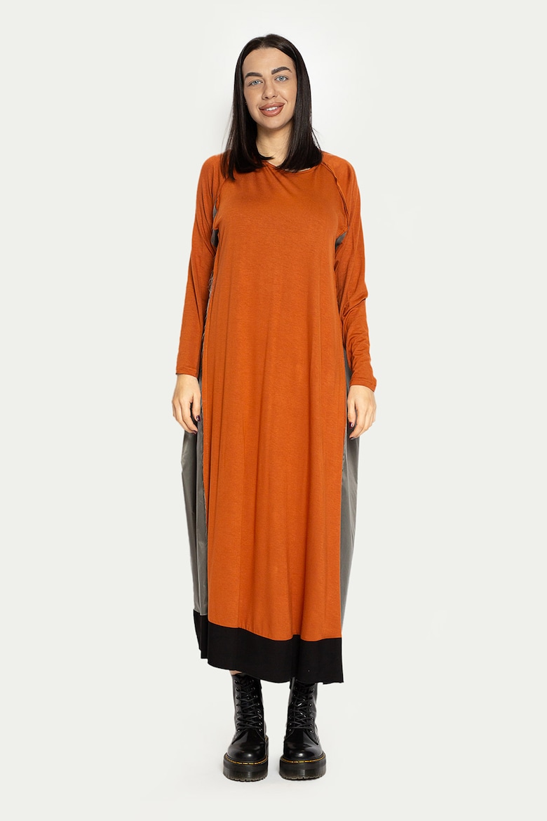 Платье оверсайз с контрастами Antonia M, оранжевый