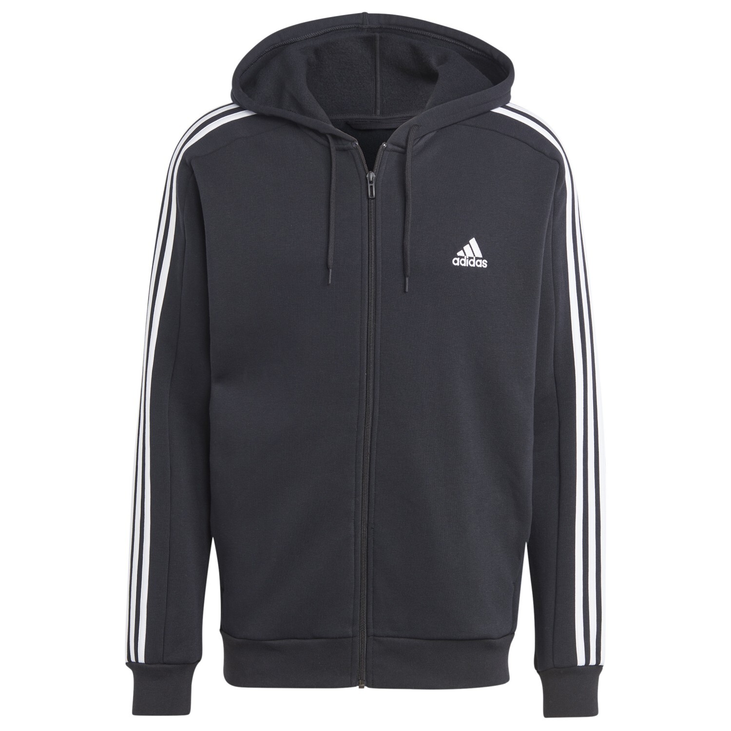 

Толстовка с капюшоном Adidas 3 Stripes FL Full Zip, черный