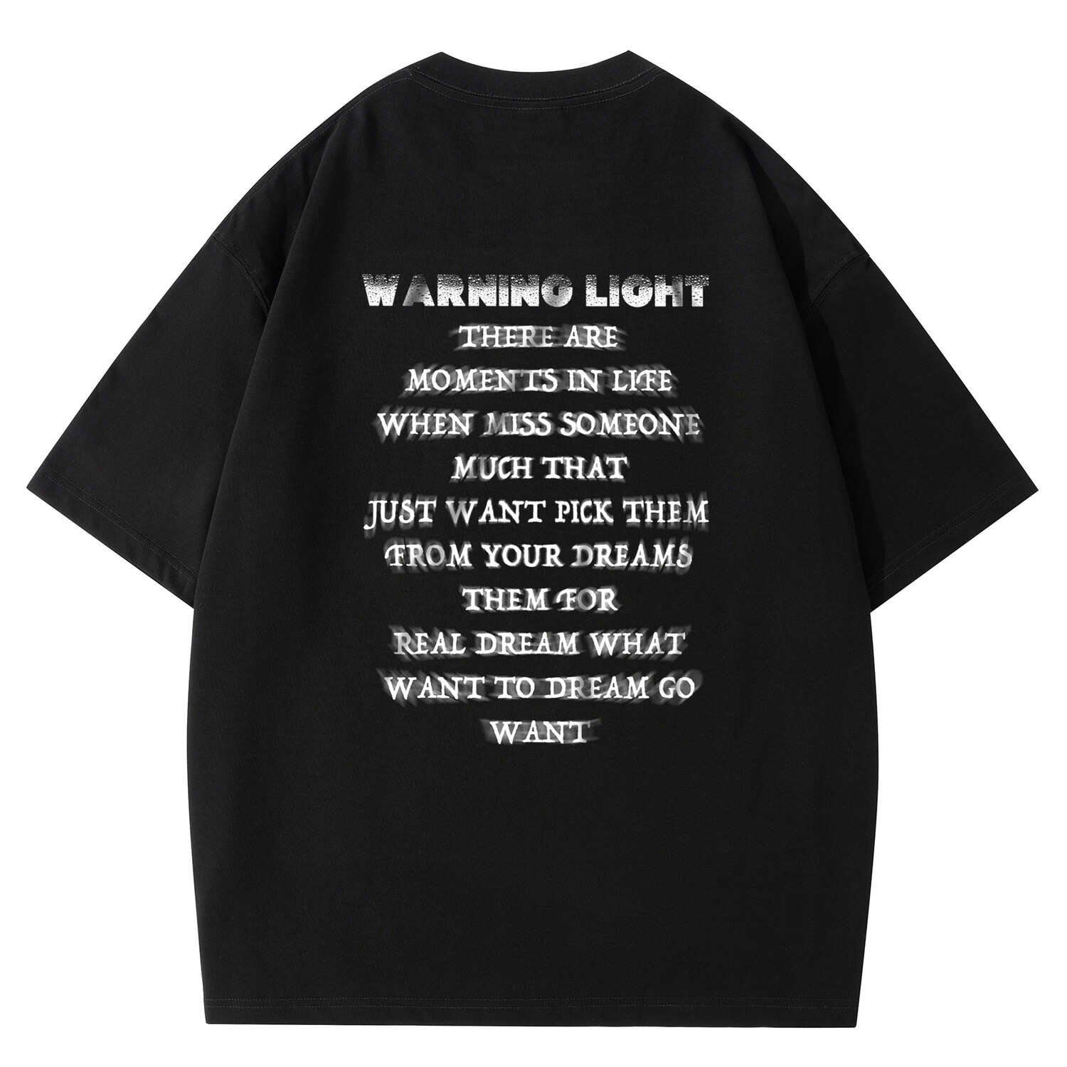 

Warning Light ПРЕДУПРЕЖДАЮЩИЙ СВЕТ Футболка унисекс, Модернизированный тяжелый черный