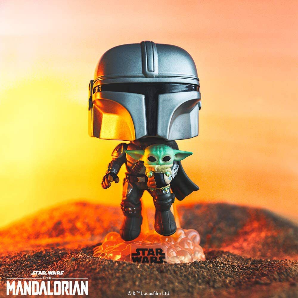 

Фанко Поп! Виниловая фигурка - Мандалорец с ребенком Funko