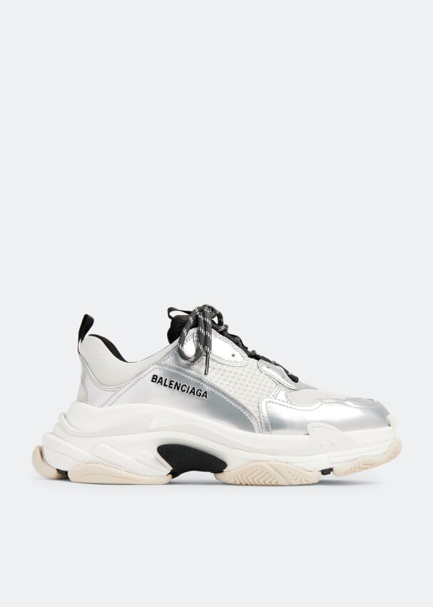 

Кроссовки Balenciaga Triple S, серебряный, Серебристый