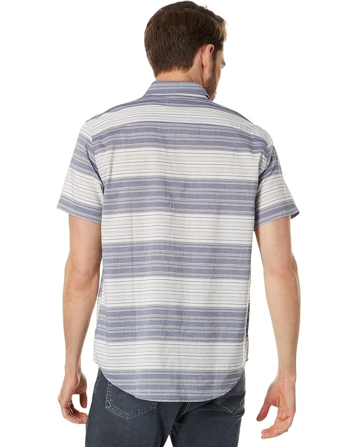 

Рубашка Lucky Brand Striped Short Sleeve Workwear Shirt, цвет Blue/White Stripe