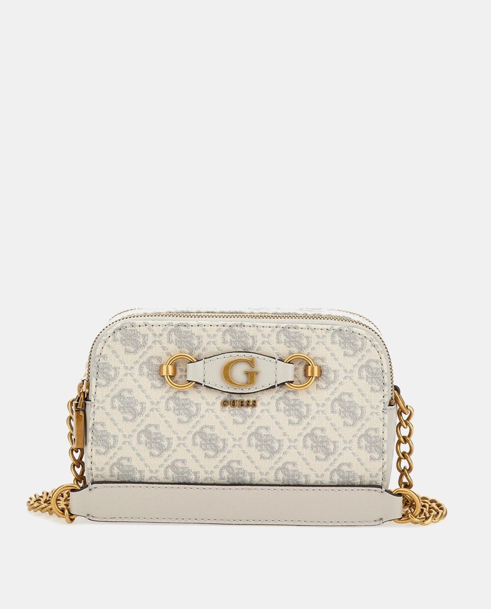 

Маленькая белая сумка через плечо Izzy с логотипом Guess, белый