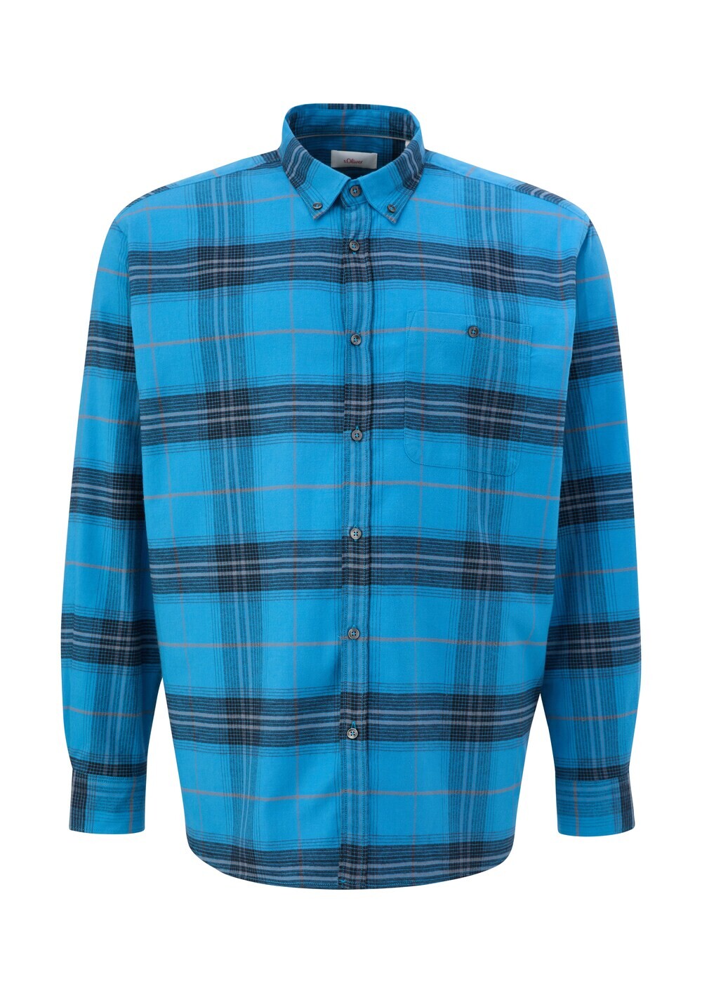 

Рубашка на пуговицах стандартного кроя s.Oliver Men Big Sizes, синий