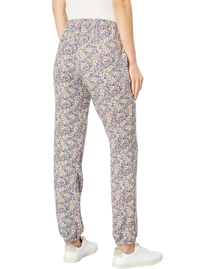 

Брюки Saltwater Luxe Robin French Terry Floral Slim Joggers, черный