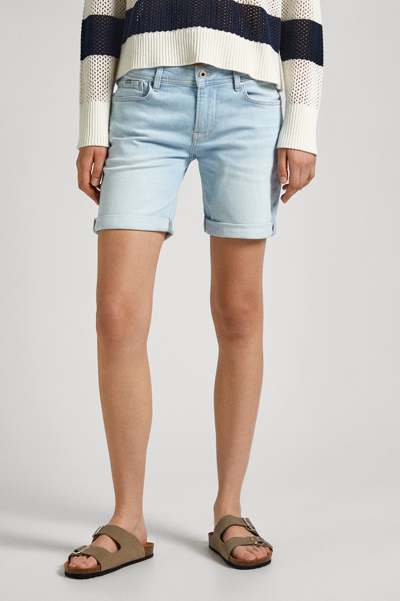 Джинсовые шорты с потертым эффектом Pepe Jeans London, белый