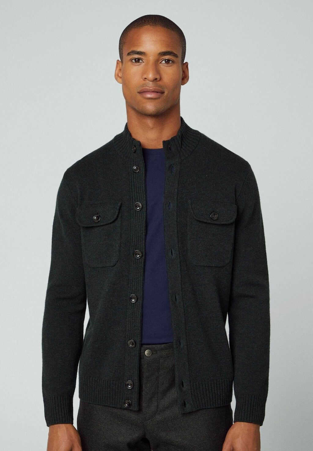 

Кардиган Chest Pocket Fb Hackett London, цвет deep forest