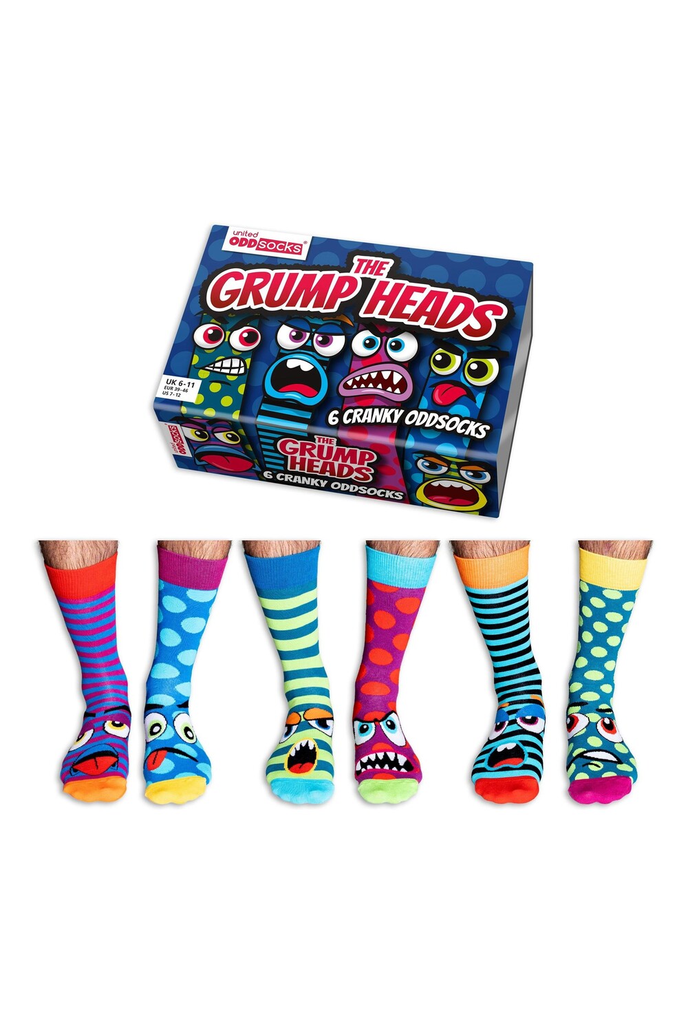 

Носки с головами Grump United Odd Socks, мультиколор