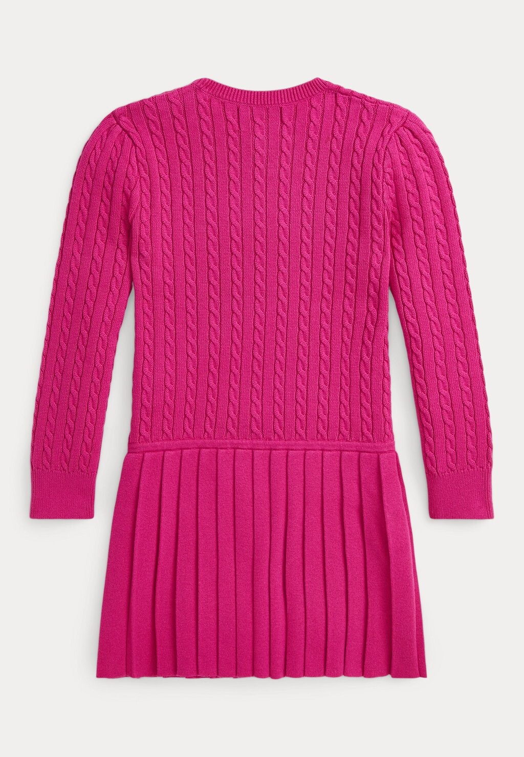 

Вязаное платье MINI CABLE PLEATED COTTON JUMPER DRESS Ralph Lauren, фуксия