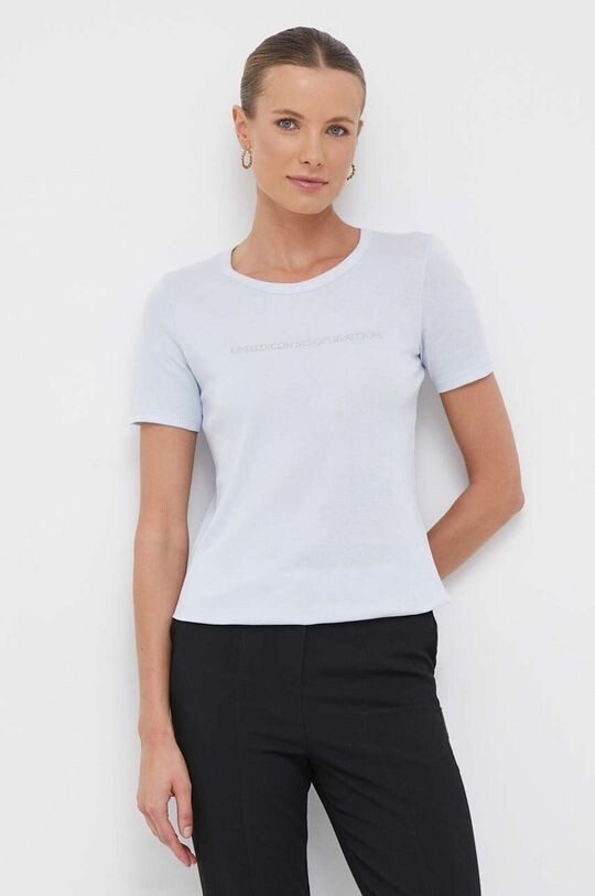 

Хлопковая футболка United Colors of Benetton, синий
