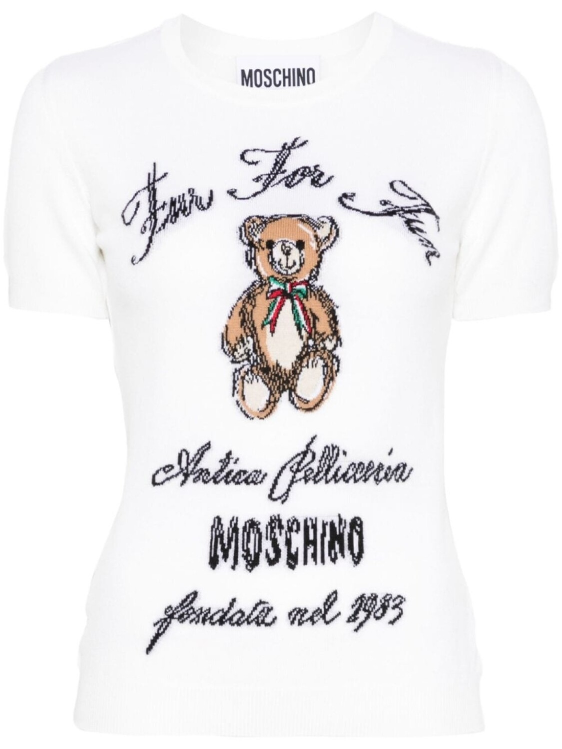 

Moschino свитер с принтом Teddy Bear, белый