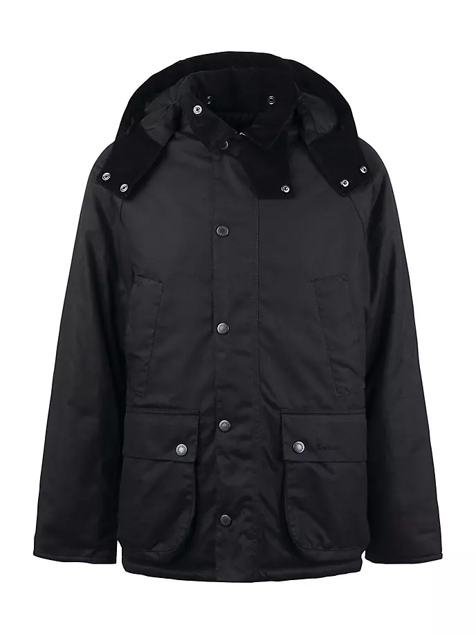 Куртка Bedale с капюшоном Barbour, черный вену 3с garmin цвет black sesame slate