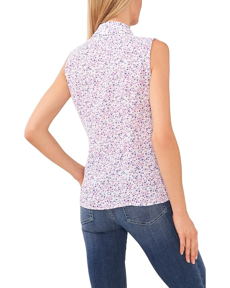 

Блуза CeCe Sleeveless Floral Bow Blouse, цвет Rich Black