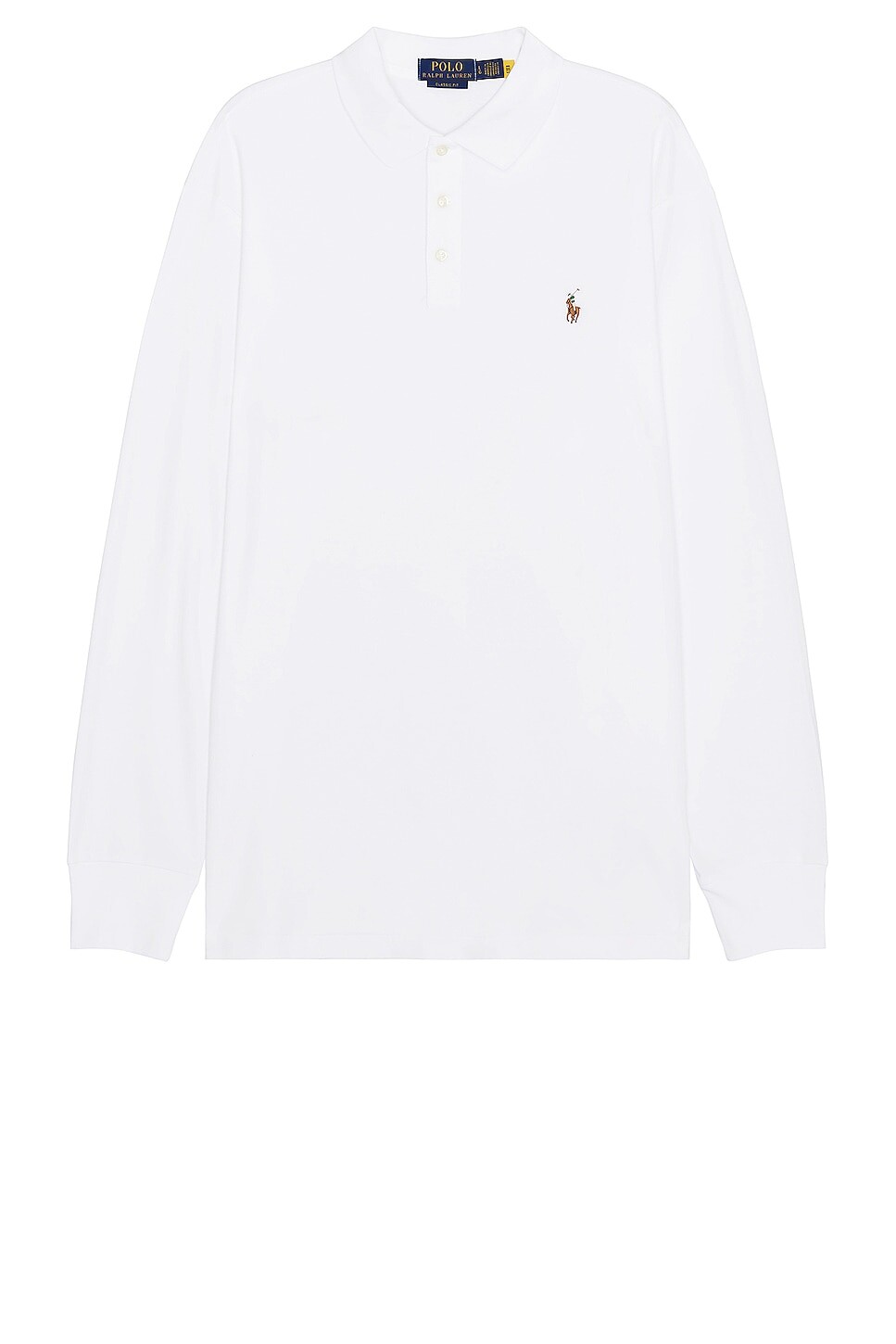 

Поло Polo Ralph Lauren Pima Long Sleeve, белый