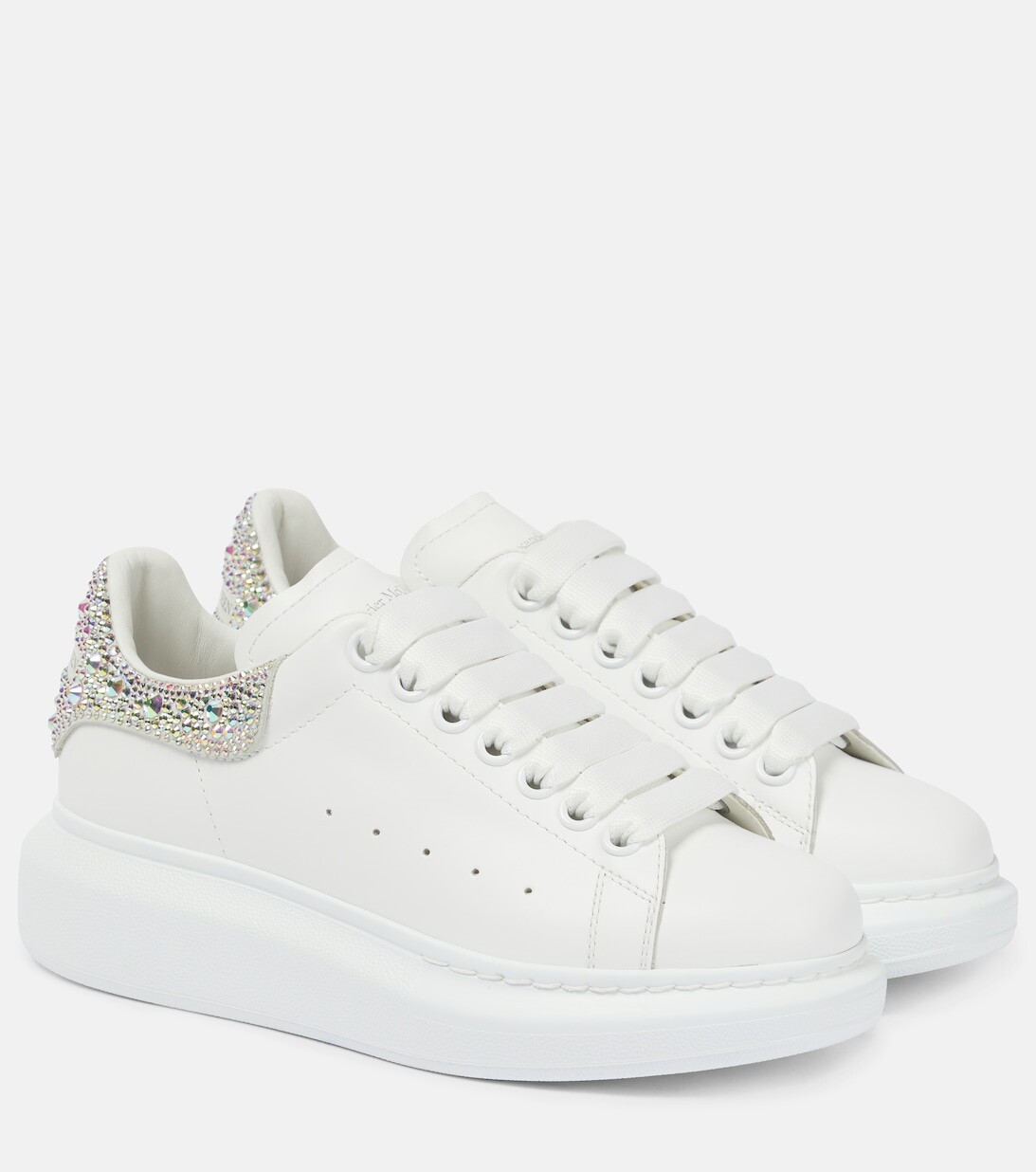 

Кожаные кроссовки с декором Alexander McQueen, белый