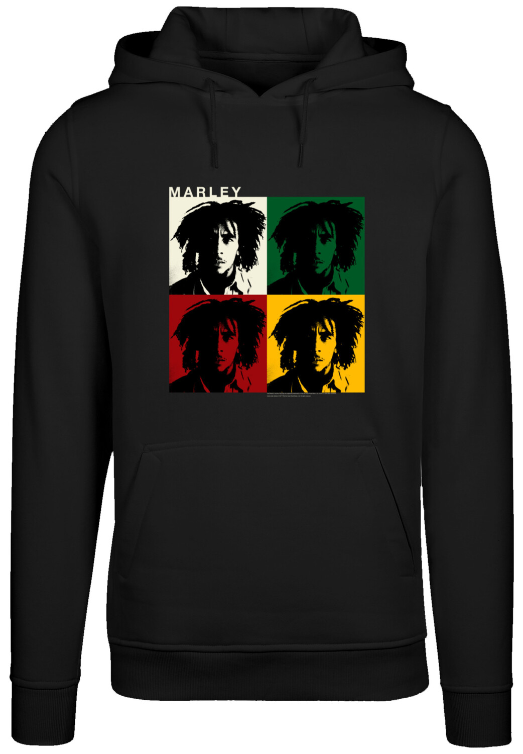 

Пуловер F4NT4STIC Hoodie Bob Marley Reggae Music Colour Blocks, черный
