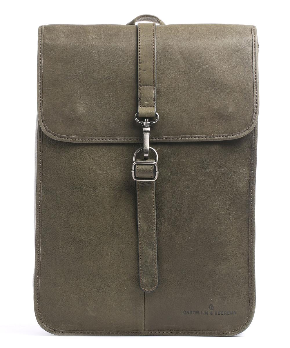 Кожаный рюкзак Carisma RFID 15 дюймов Castelijn & Beerens, зеленый