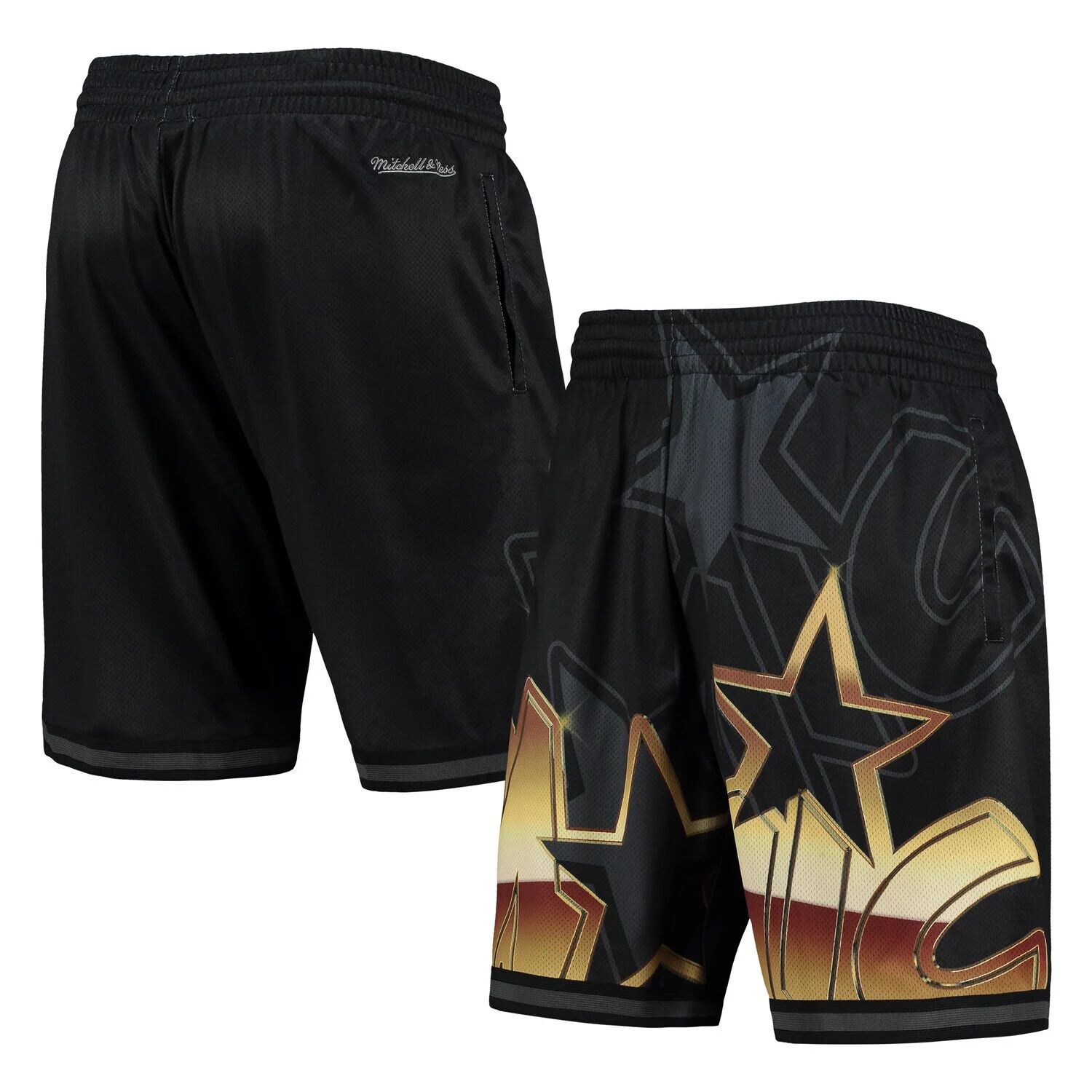 

Мужские модные шорты Mitchell & Ness Black Orlando Magic Big Face 4.0