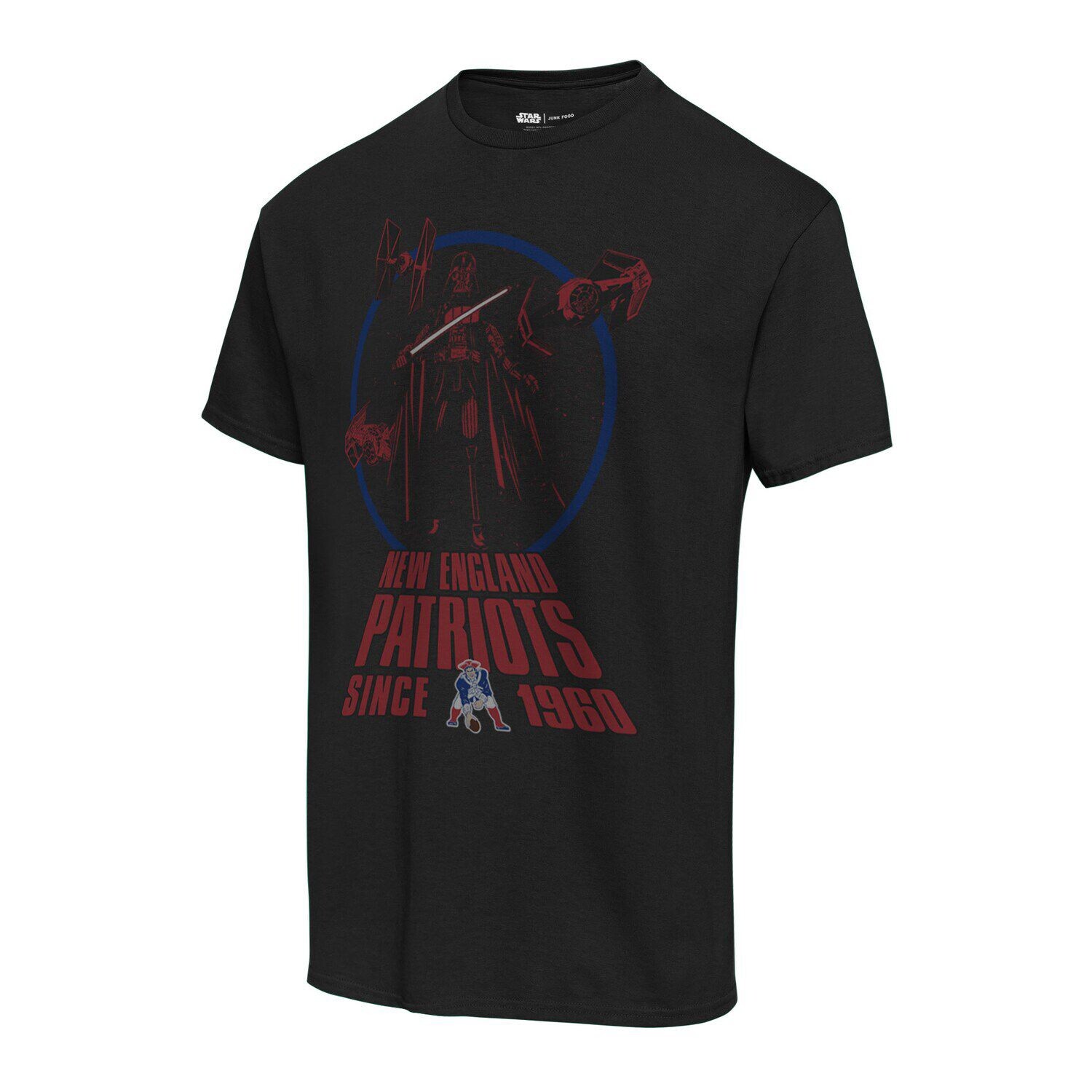 

Мужская черная футболка Junk Food New England Patriots Disney Star Wars Empire Title Crawl Tshirt, Черный