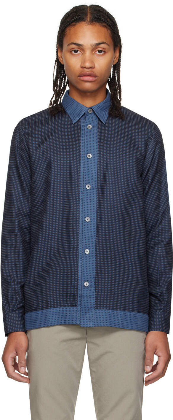 

Темно-синяя рубашка в горошек PS by Paul Smith