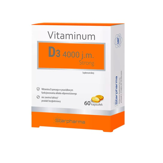 Starpharma, Витамин D3 4000 МЕ Крепкий 60к