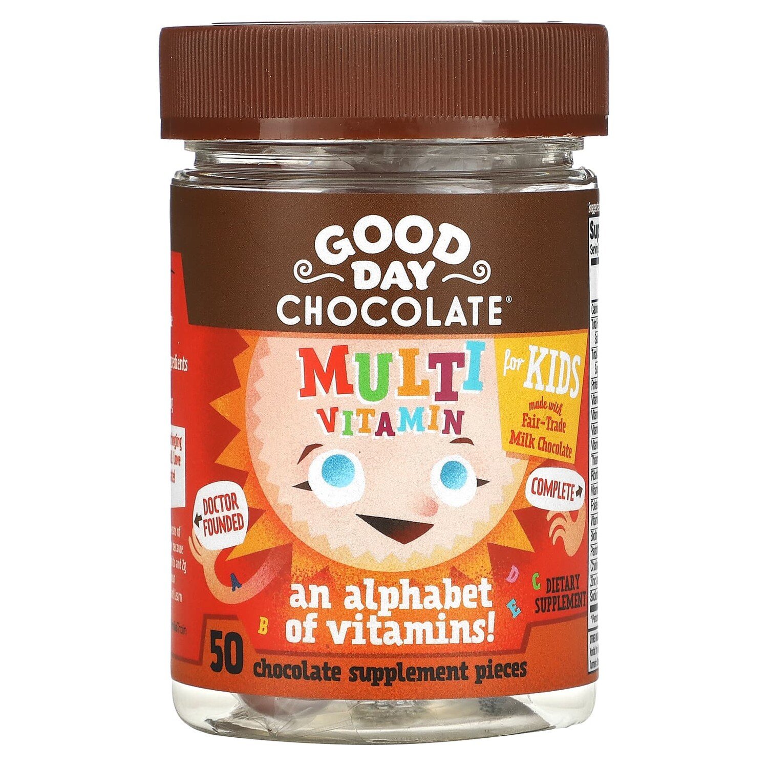 

Мультивитамины для детей, 50 шоколадных добавок, Good Day Chocolate
