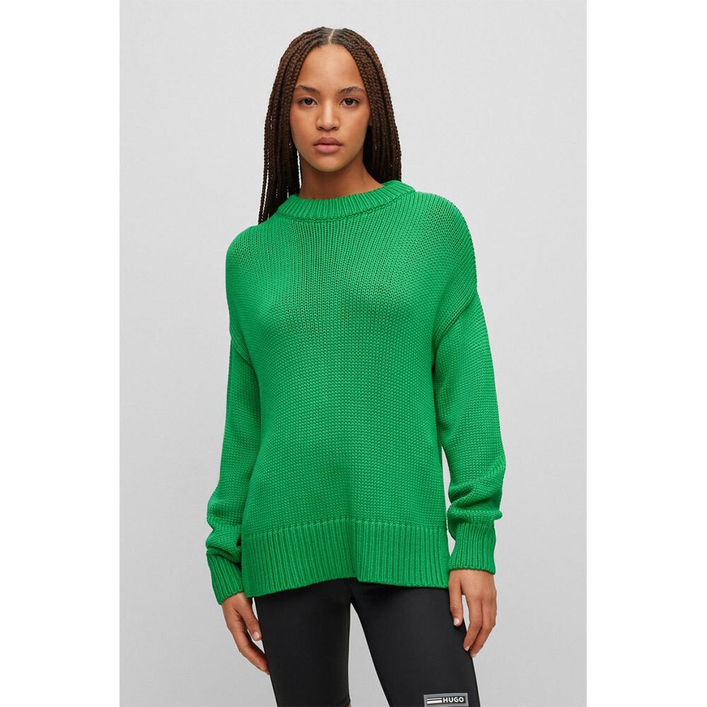 

Свитер HUGO Smegina Crew Neck, зеленый