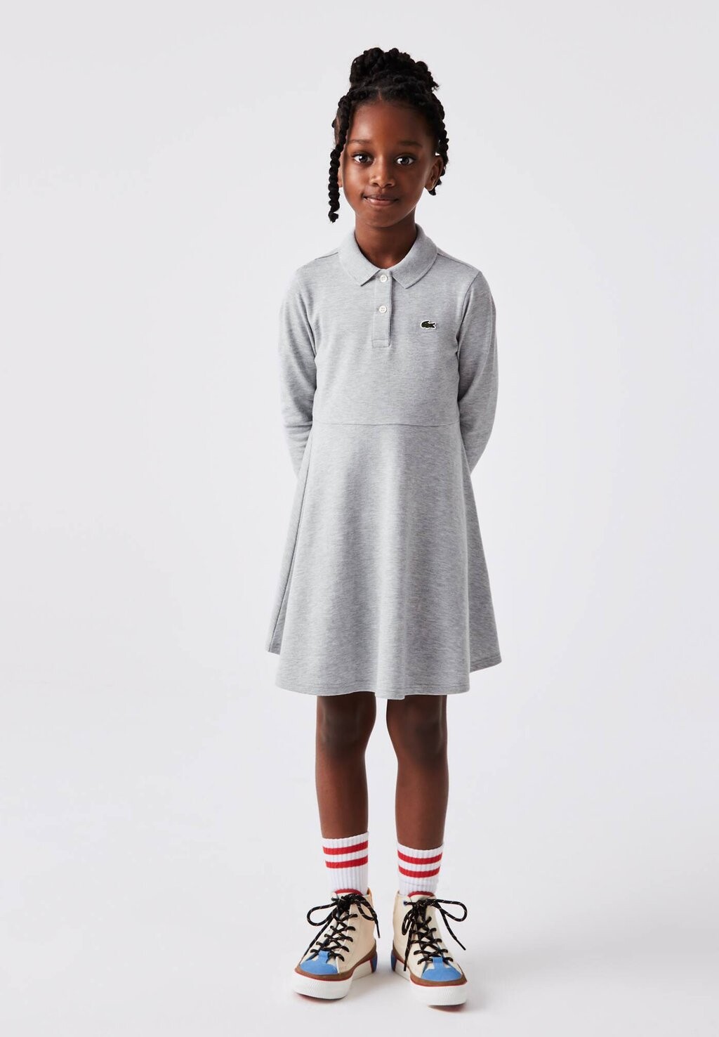 

Летнее платье Lacoste, серебряный подбородок, Серый
