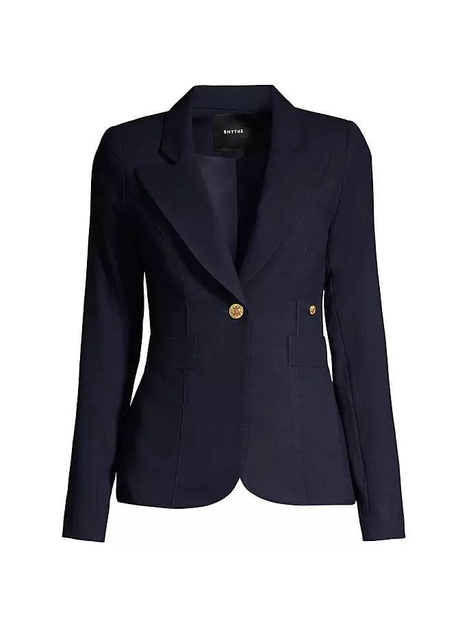 цена Однобортный шерстяной пиджак Duchess Smythe, темно-синий