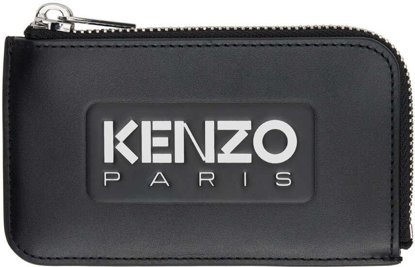 

Визитница черного цвета с логотипом Paris Kenzo