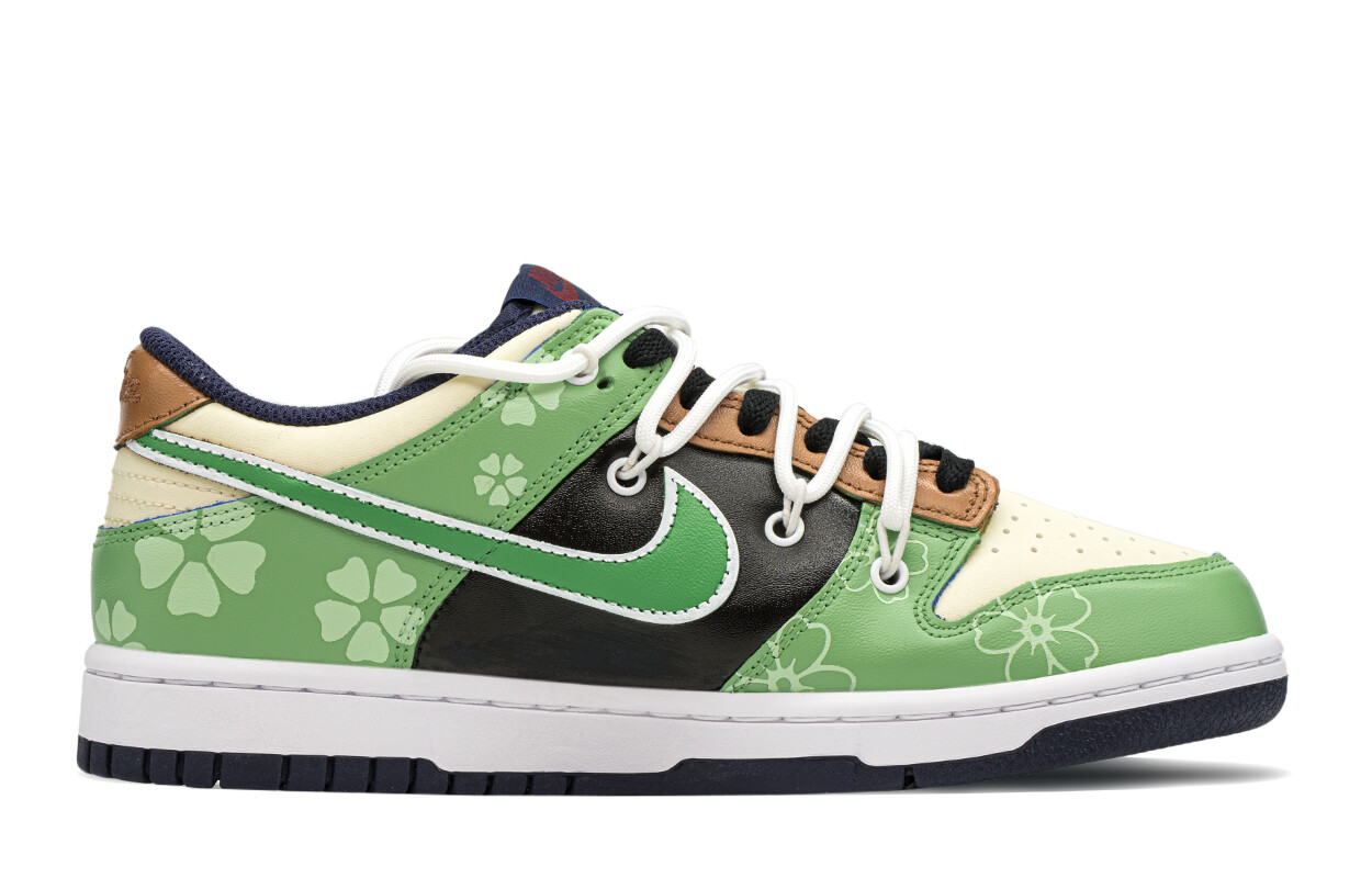 

Кроссовки Nike Dunk Skateboarding Shoes Women's Low-top Black/green, черный