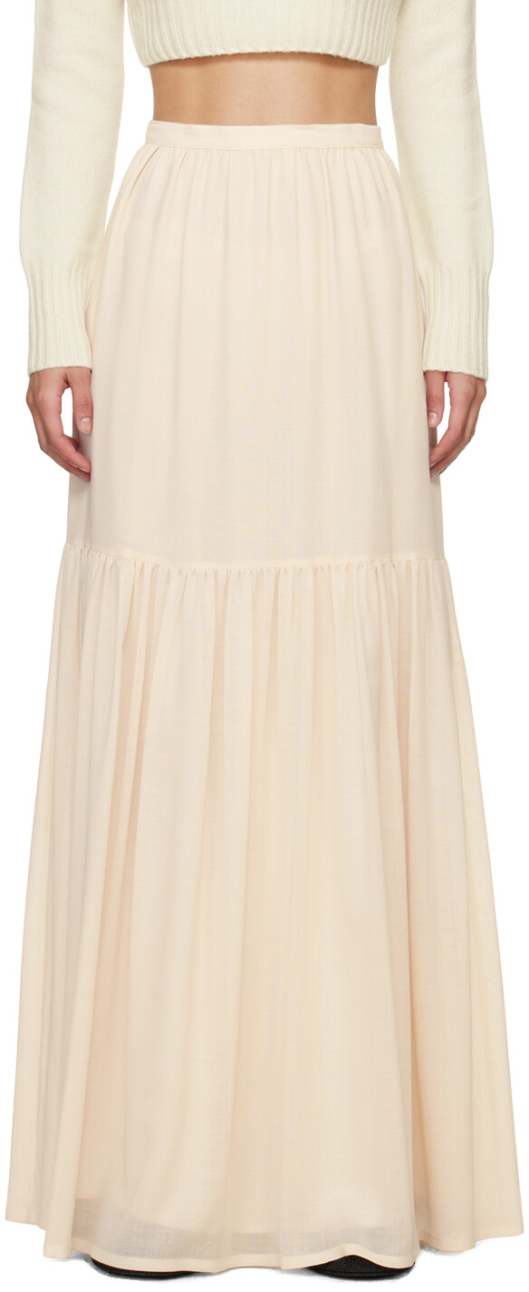 

Кремового цвета Макси-юбка Cafila Max Mara