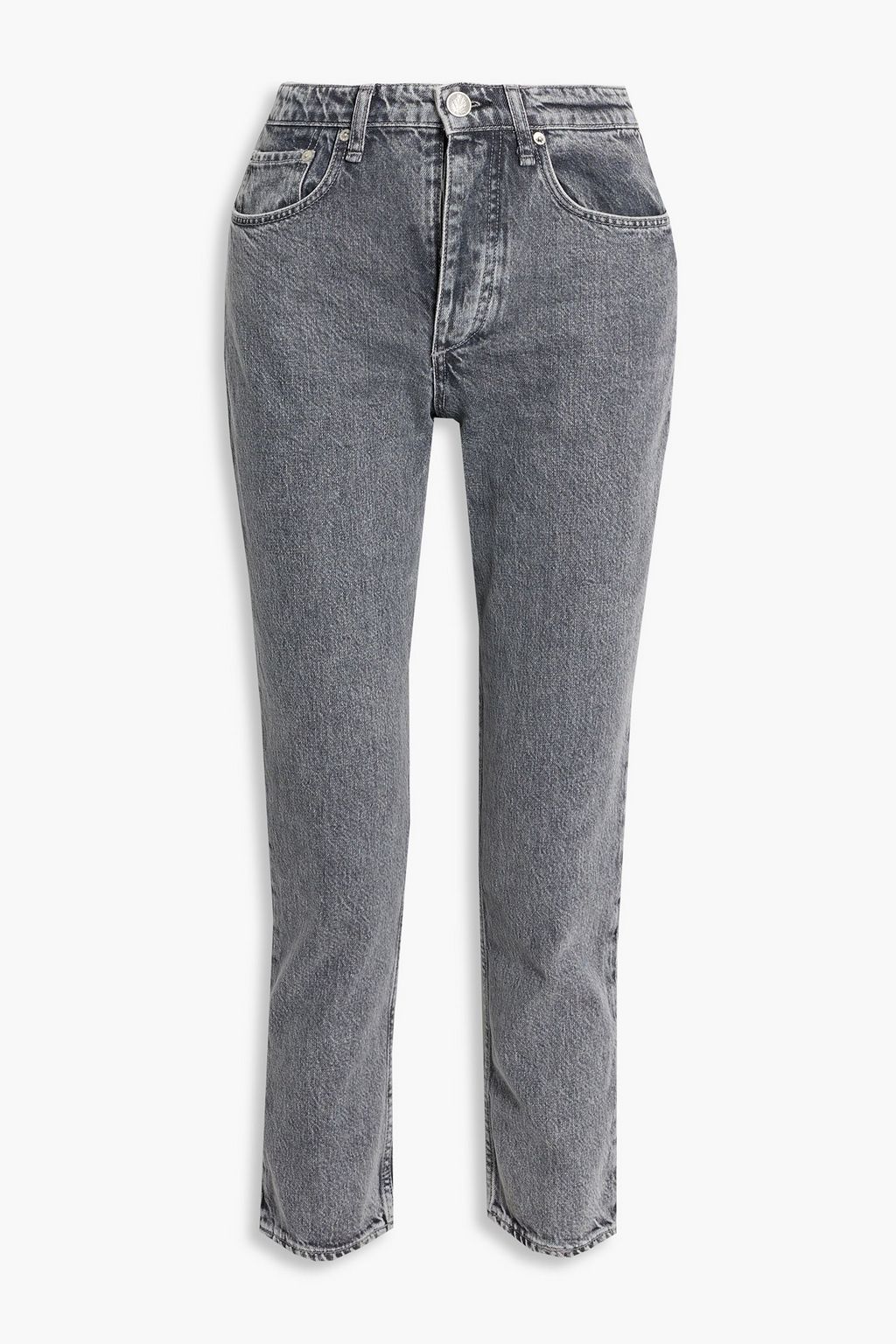 Укороченные прямые джинсы Nina со средней посадкой RAG & BONE, серый
